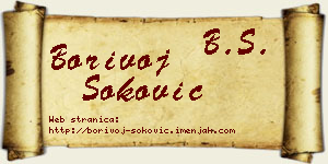Borivoj Soković vizit kartica